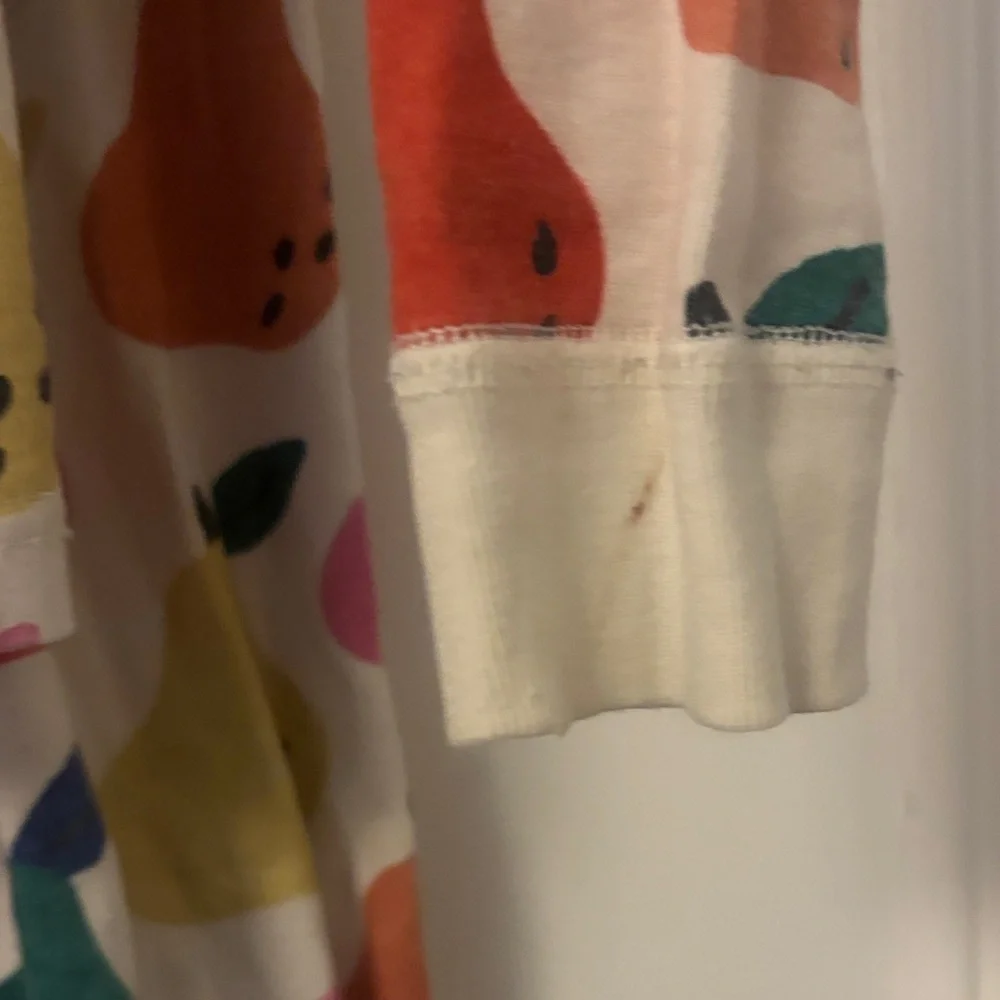 Hanna Andersson Multi-Color Pear Print Cream Long Sleeve Pajama Set